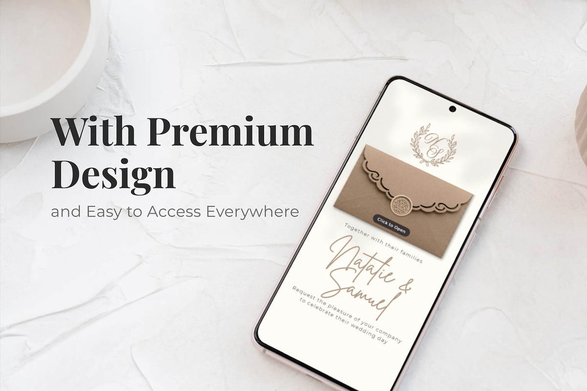 Beige Wedding Website Invitation, a Landing Page Template by Everyday Perfection (Photo 2 of 13)