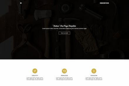 Station One Page PSD Template, a Landing Page Template by Techdesigns