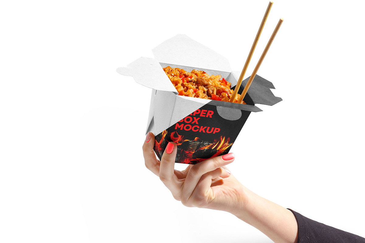 Matte Paper Noodles Box Mockup, a Packaging Mockup by Green Art (Photo 3 of 5)