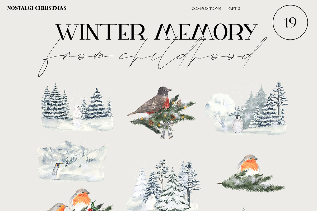 Winter memory Christmas, a Seasonal Illustration by LiChu Art (Photo 12 of 30)