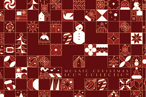 Mosaic Christmas Icon Collection