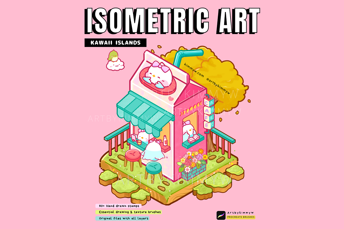 Procreate Isometric Islands Pack, a Brush Add-On by Artbykimmyw (Photo 5 of 10)