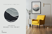Minimalist Moonrise Landscape Art, an Illustration by pixelpetals (Thumbnail 2 of 4)