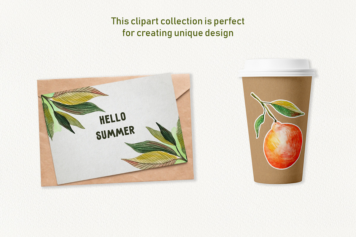Watercolor Orange Fruit Clipart, a Food Illustration by Dina Guiter (Photo 6 of 10)
