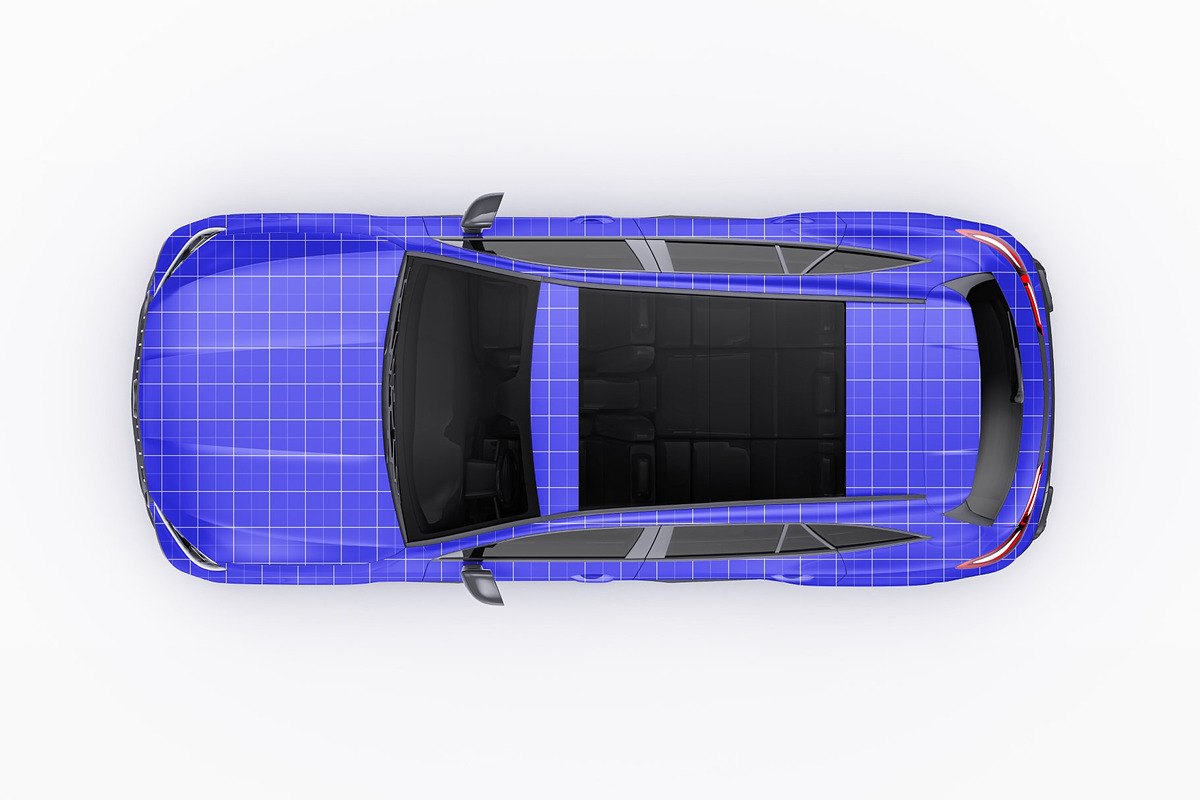 2027 Sport SUV Mockup Set, an Advertising Mockup by Halal Graphic Studio (Photo 10 of 12)
