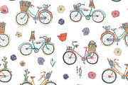 Bicycles with Flowers, a Pattern Graphic by GooseFrol (Thumbnail 4 of 6)