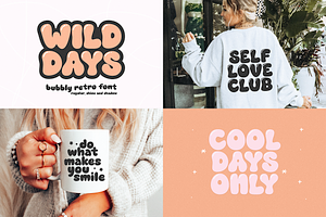 Bubbly Retro Font Bundle