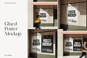 Glued Poster Mockup, a Product Mockup by Momogi (Thumbnail 1 of 6)