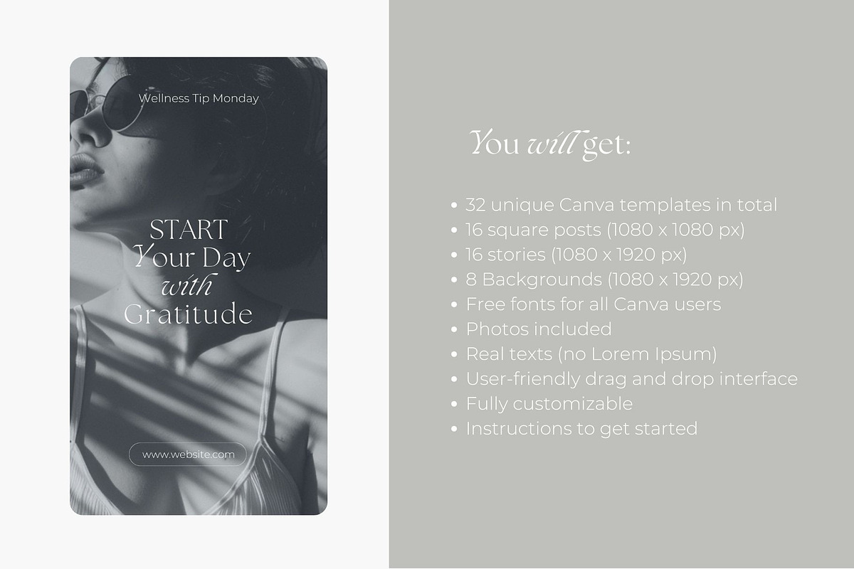 Wellness Instagram Pack, a Social Media Template by R-studio (Photo 9 of 10)
