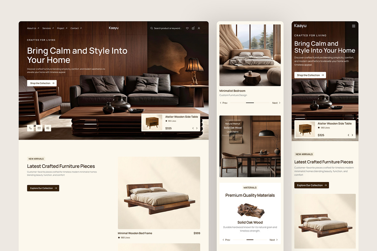 Kaayu - Furniture Website UI Figma, an UI Kit Template by peterdraw (Photo 7 of 7)