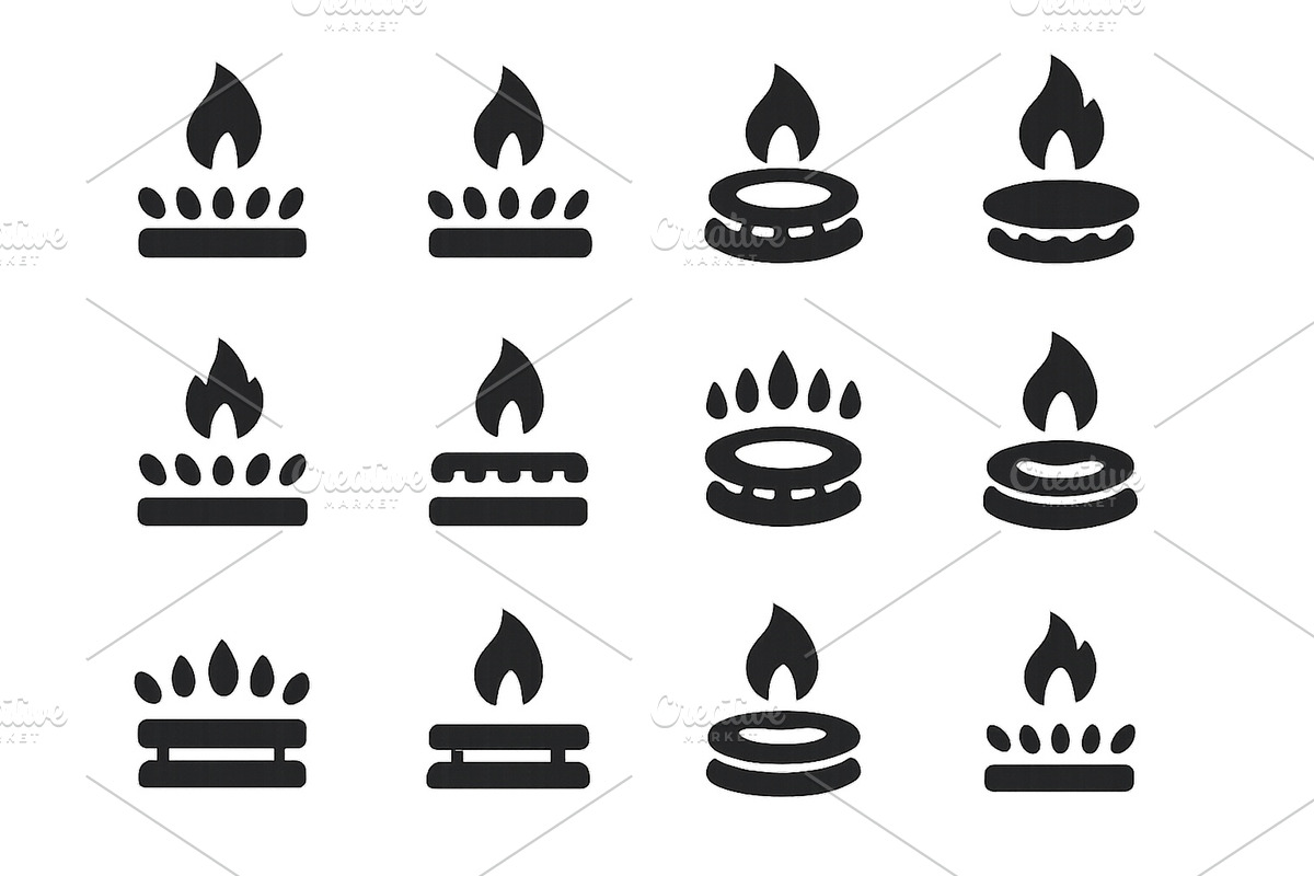 Stylized black and white icons of, an Illustration by ZinetroN