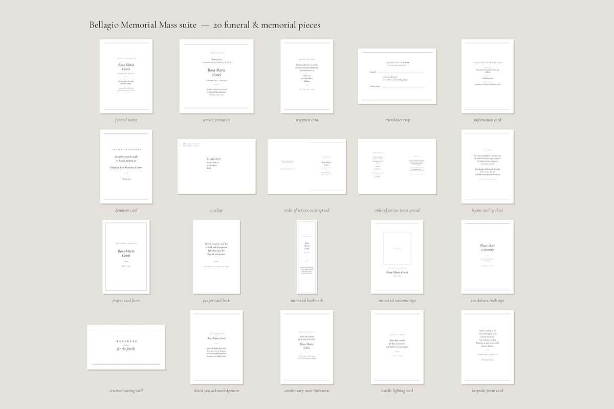 Memorial Stationery 100 Templates V2, an Invitation Template by pawellpi (Photo 89 of 90)