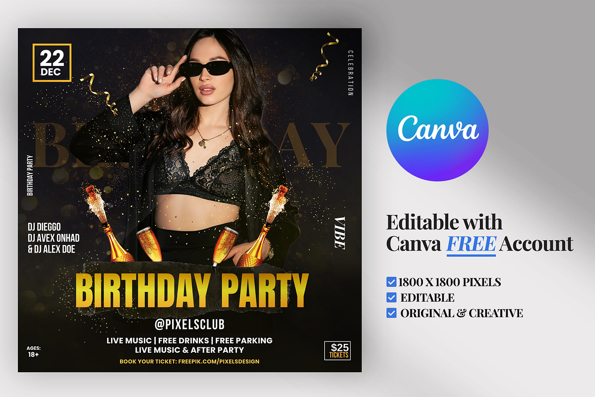5 Modern Canva Event Instagram Flyer, a Social Media Template by PixelsDesign (Photo 5 of 7)