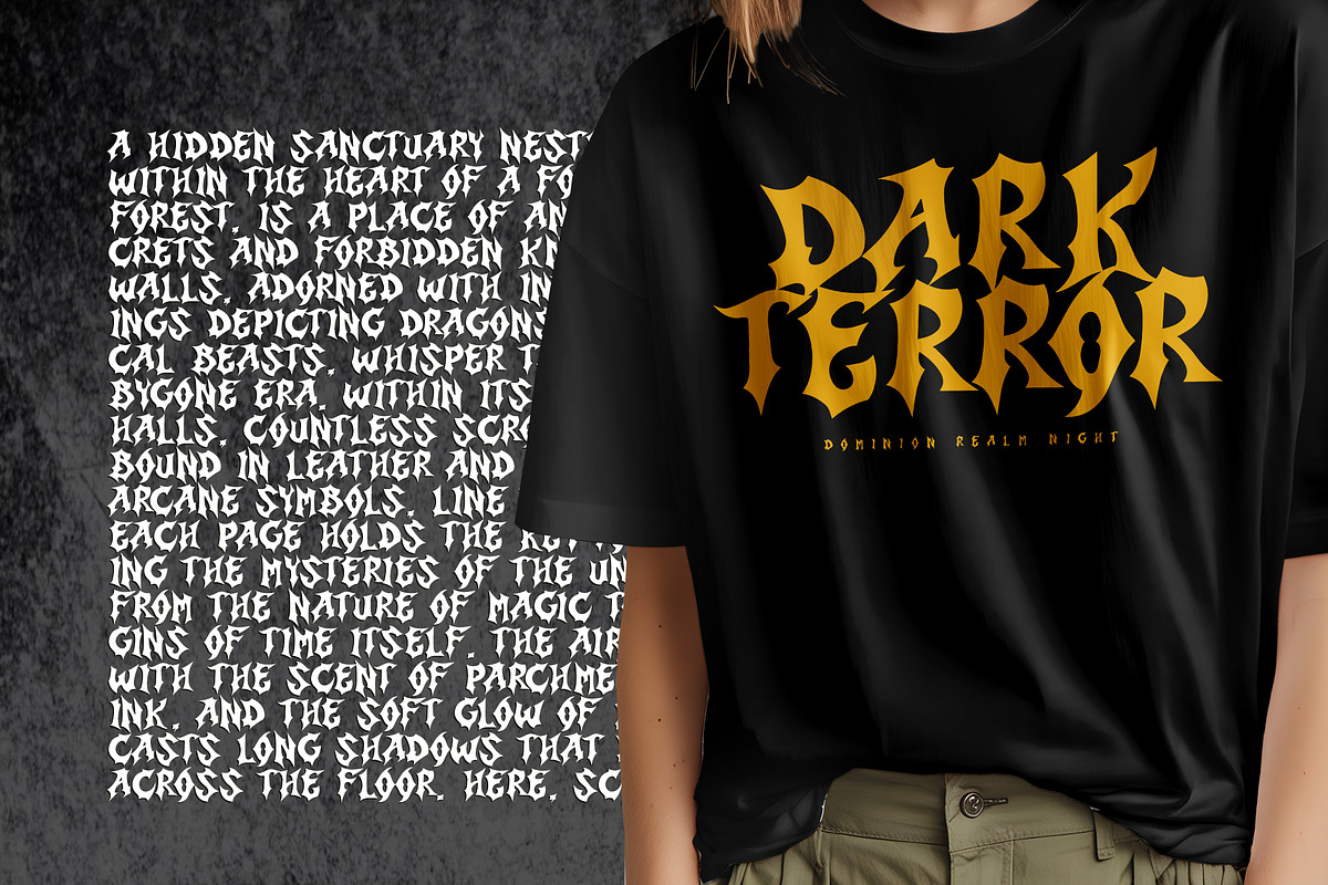 Sacrifice Horror Black Metal Display, a Blackletter Font by dansdesign (Photo 10 of 12)