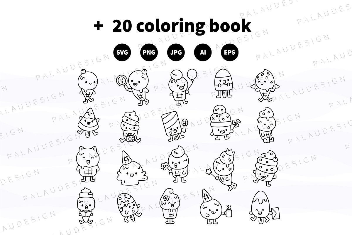 Cute Ice Cream Clipart, a Food Illustration by Palau (Photo 9 of 10)