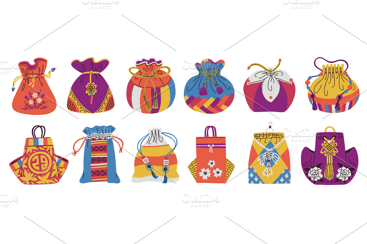 Vector illustration depicting a set, an Object Illustration by Sabelskaya