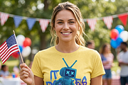 Retro TV Head Robot Walking, a Shirt Mockup by Vector Stall (Thumbnail 5 of 14)