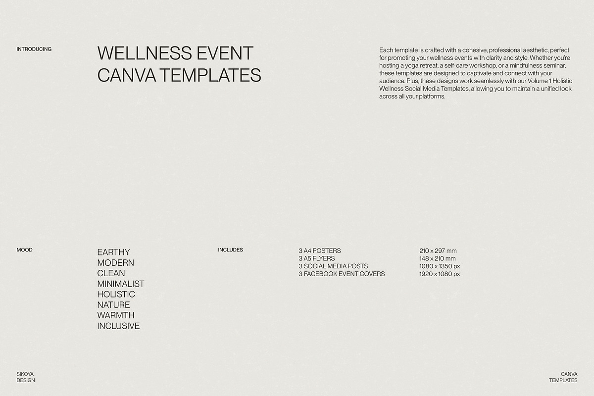 12 Wellness Event Canva Templates preview 3