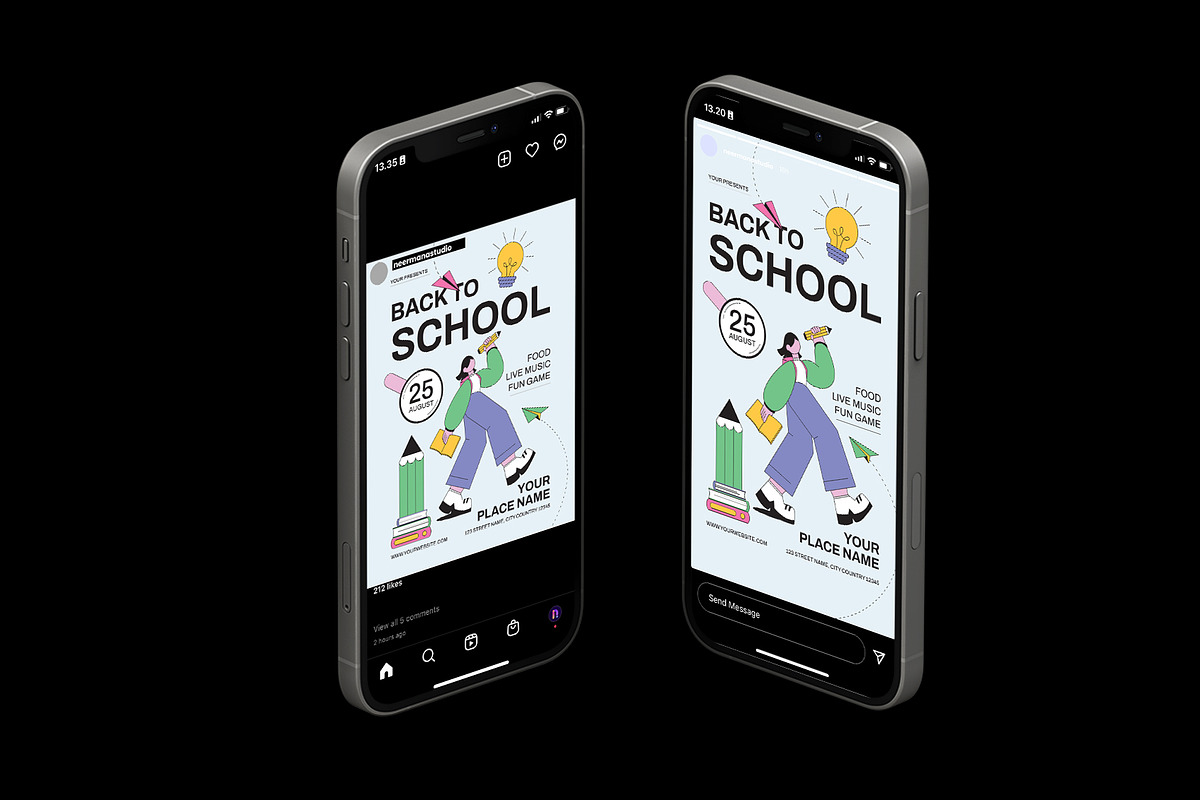 Flat Vector Back to School Flyer, a Flyer Template by Neermana (Photo 4 of 4)