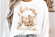 Watercolor Teddy Bear Clipart, an Illustration by SinaCreation (Thumbnail 10 of 11)