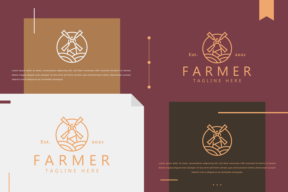 Windmill Agricultural Farmer Logo, a Branding & Logo Template by Signatoro