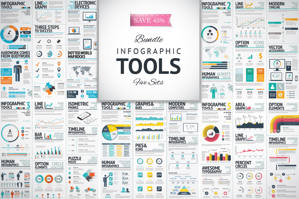 SAVE 15% - Infographic Mega Bundle, a Presentation Template by Infographic Template Shop (Photo 2 of 5)
