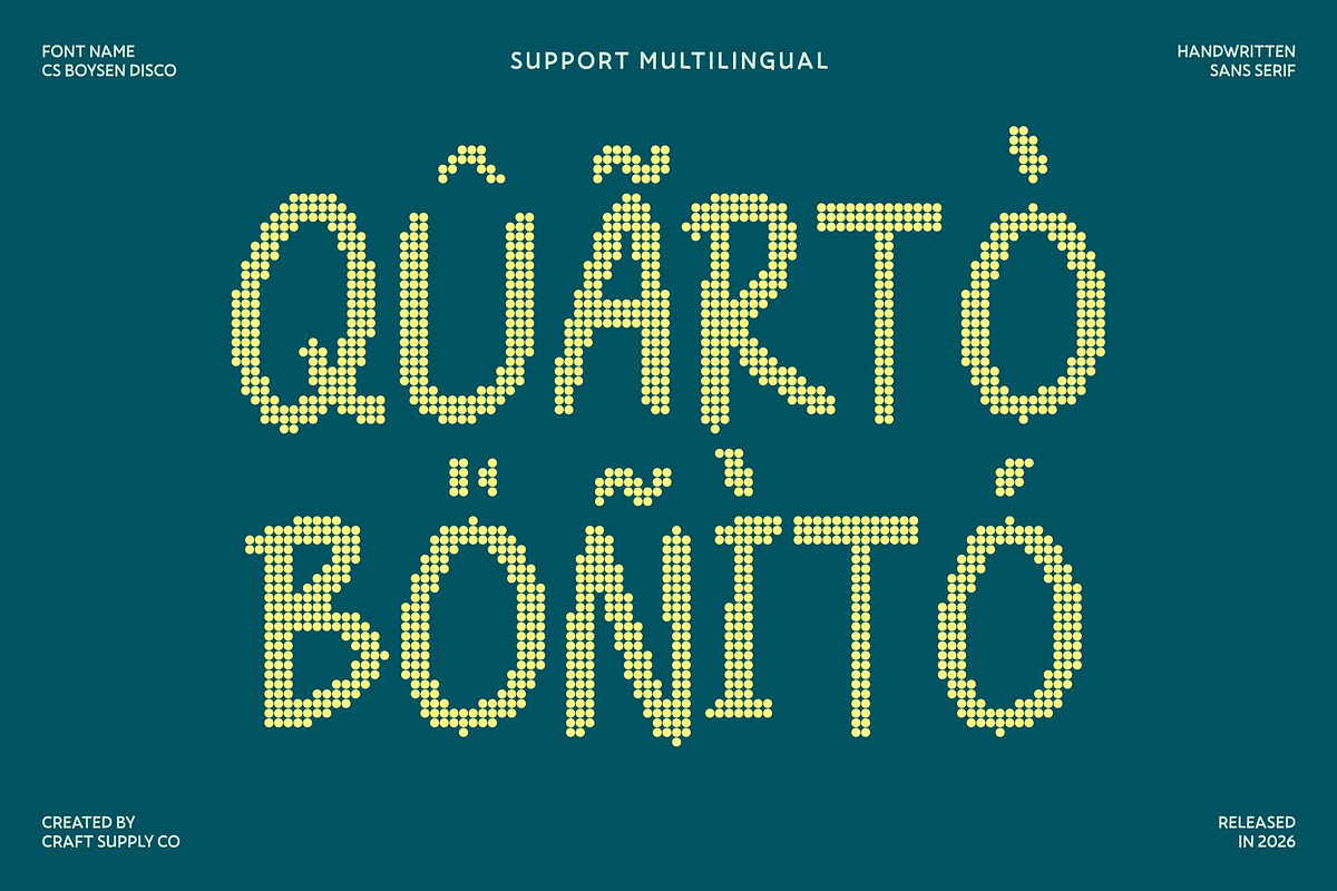 CS Boysen Disco, a Handwritten Font by Craft Supply Co. (Photo 7 of 8)