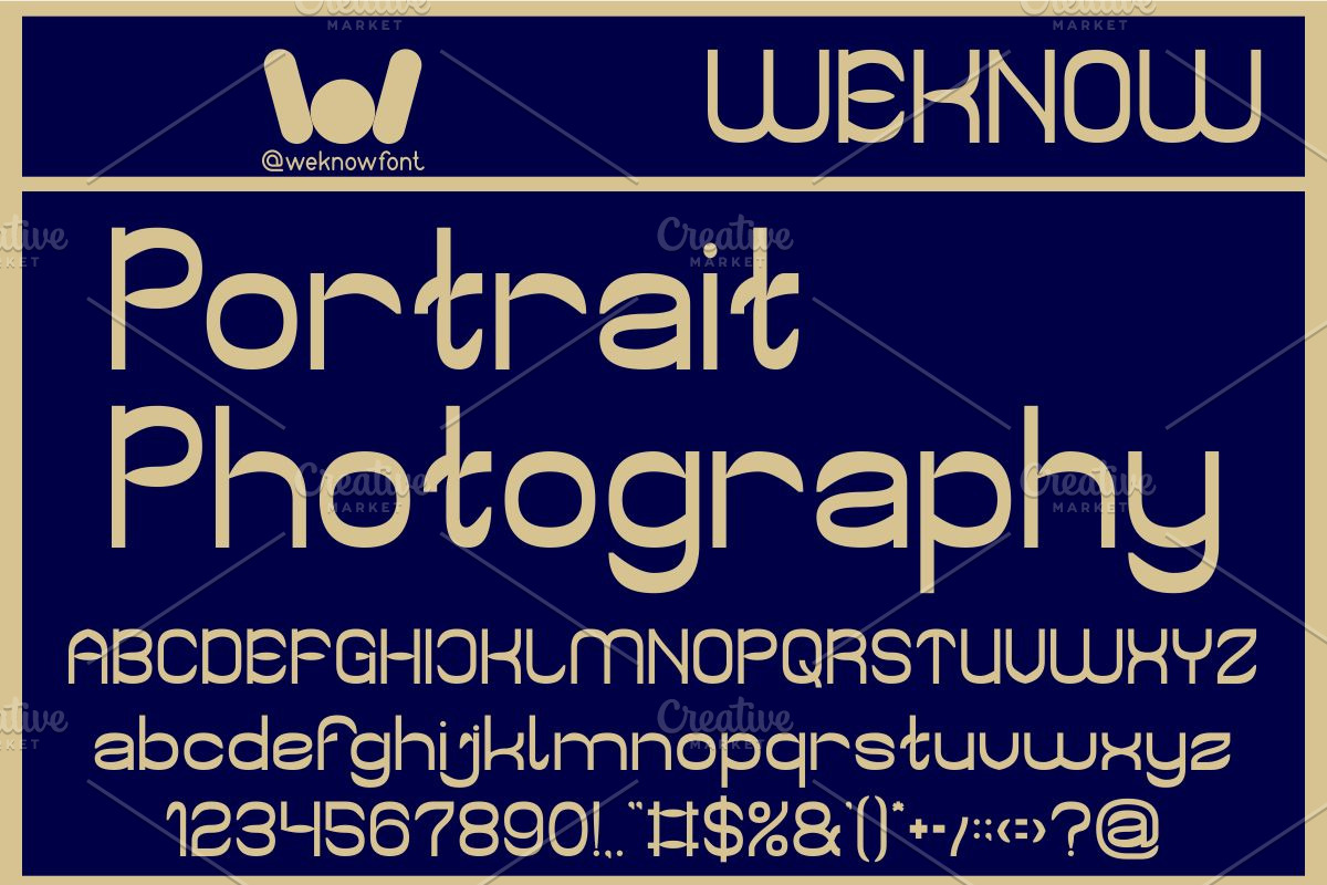 Portrait Photography font, a Sans Serif Font by weknow (Photo 1 of 8)
