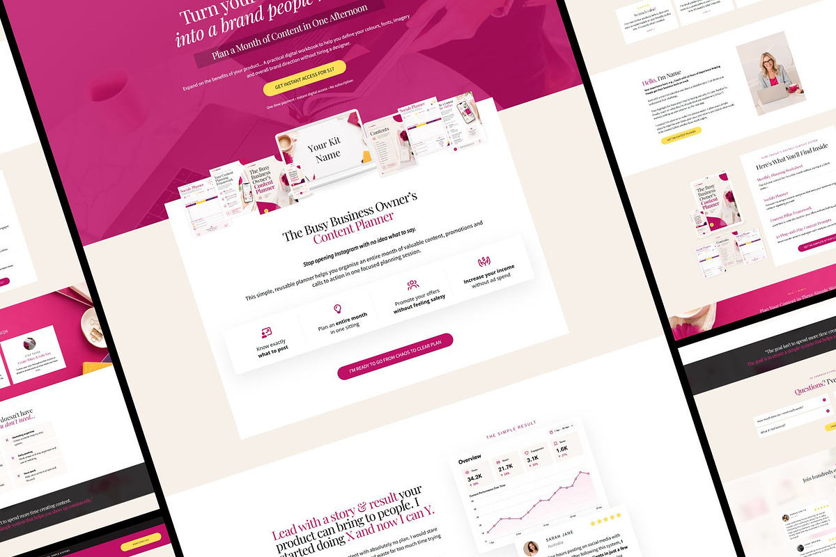 Systeme.io Bold Magenta Mini Offer, a Landing Page Template by Hayley's Digital Hub (Photo 10 of 11)