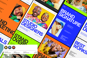 Brand Identity Colorful Social Media