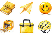 Journal Cute Yellow School Clipart, a Seasonal Illustration by Designking (Thumbnail 4 of 4)