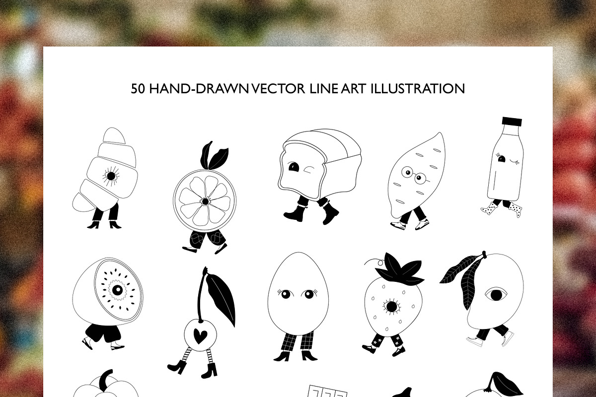 Walking Groceries: Vector Art, a Food Illustration by natahamilton (Photo 3 of 15)