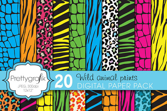 Wild Animal Print Digital Paper