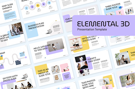 Elemental 3D - Keynote Template, a Presentation Template by chio.design - Khalay Chio