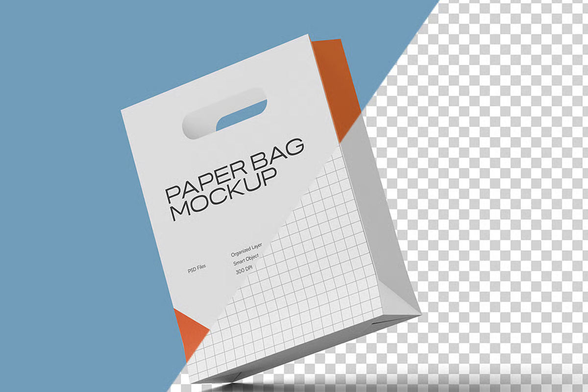 Paper Bag Mockup 3 Views, a Packaging Mockup by graphicsauce (Photo 4 of 4)
