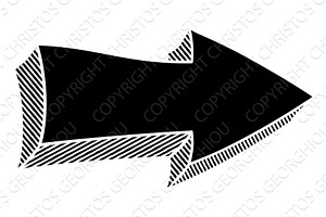 Arrow Sign Icon Direction Symbol, an Illustration by Christos Georghiou
