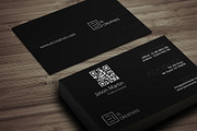 Clean Dark Business Card, a Business Card Template by bouncy (Thumbnail 2 of 4)