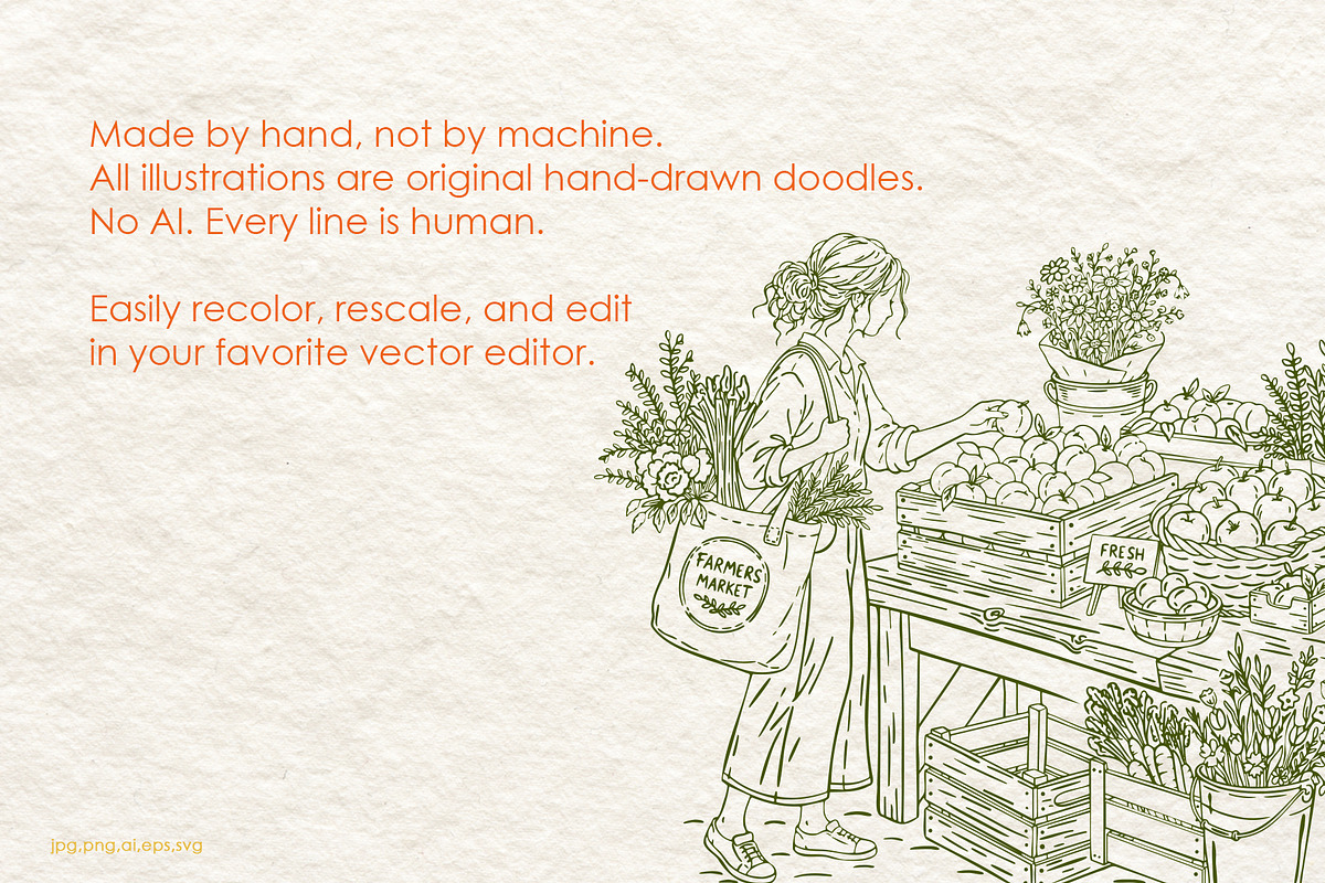 Farmers Market Clipart Naive Vector, a Food Illustration by SunnJaneArt (Photo 13 of 18)