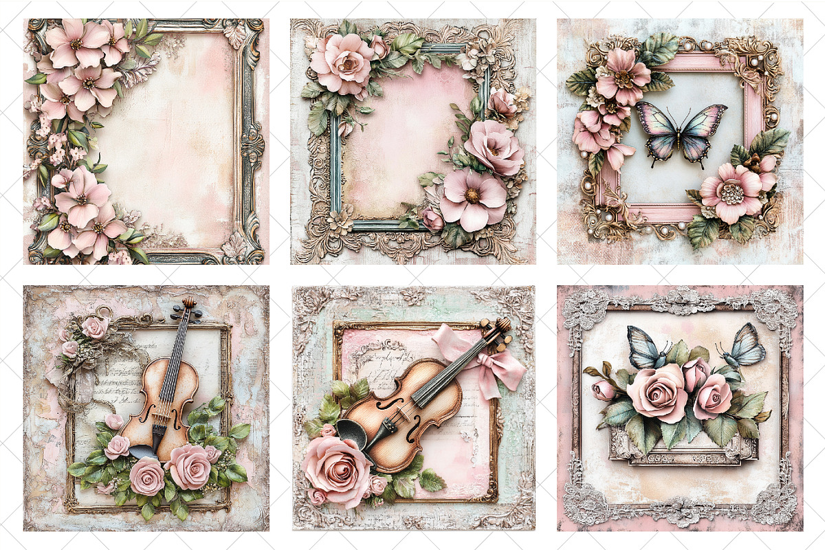 Valentines Day Junk Journal Paper, an Illustration by SinaCreation (Photo 3 of 7)
