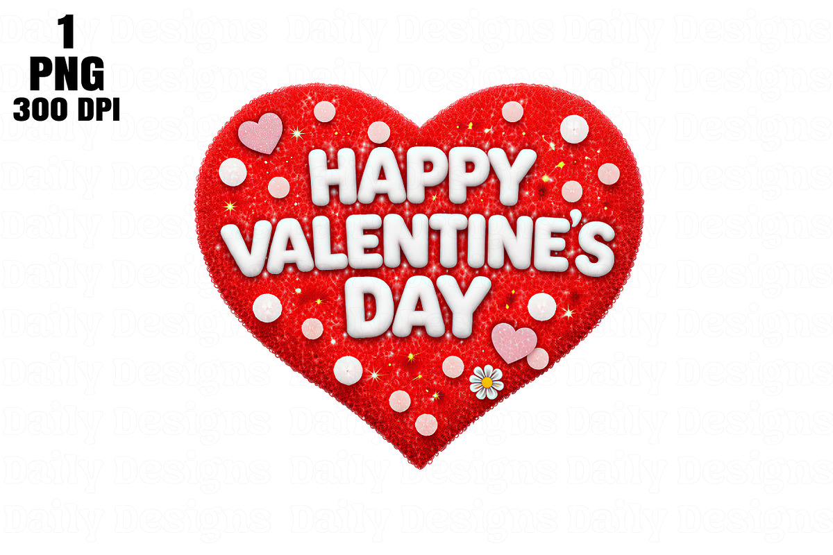 Happy Valentine’s Day Heart PNG, an Illustration by Daily.Designs (Photo 1 of 4)