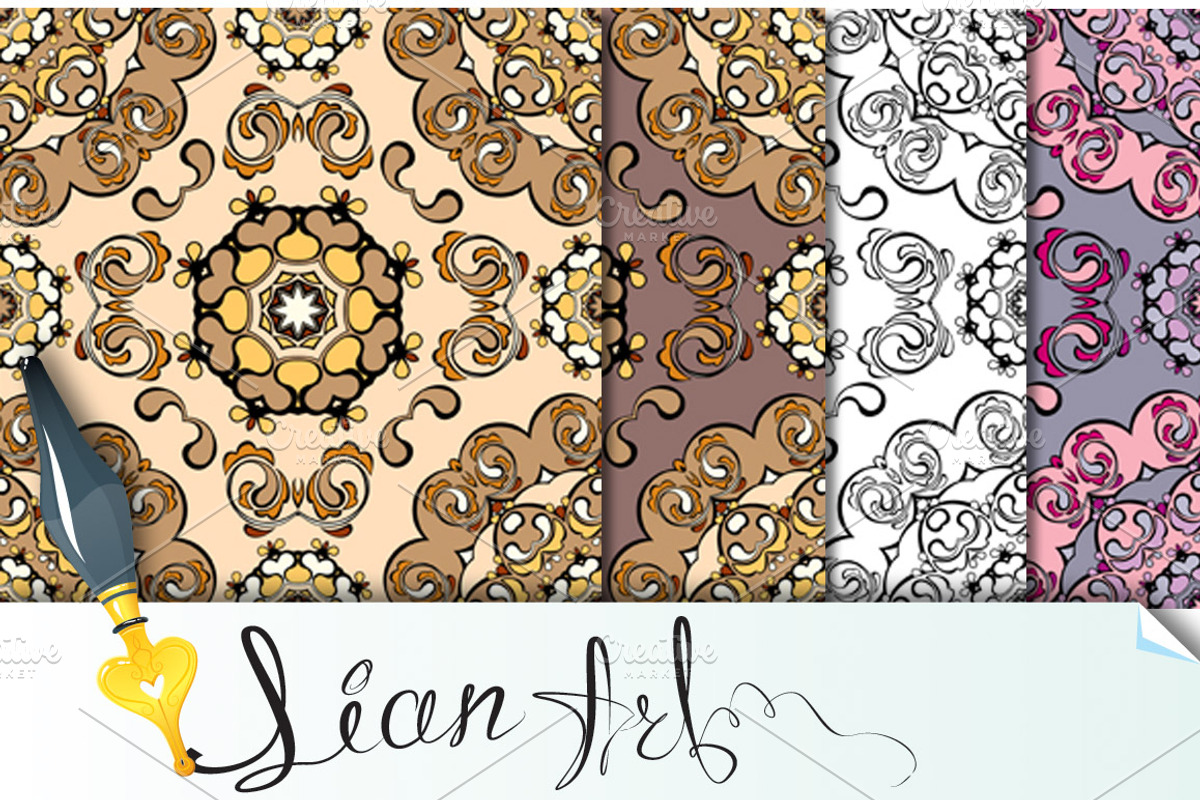 squared backgrounds - ornaments