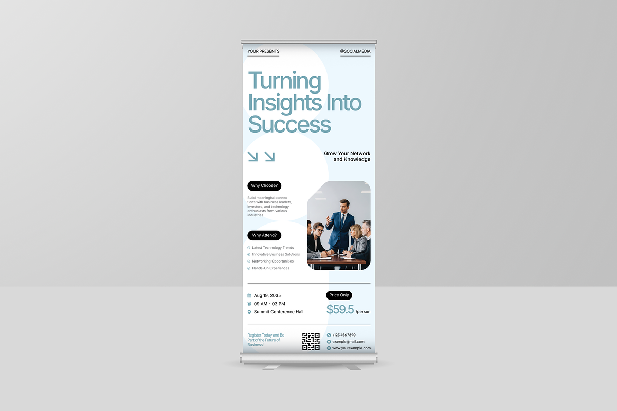 Business Conference Roll Up Banner, a Poster Template by Annora Studio (Photo 6 of 6)