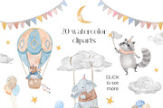 Sky Dreams. Watercolor animals, an Animal Illustration by AlineArtStore (Thumbnail 3 of 12)