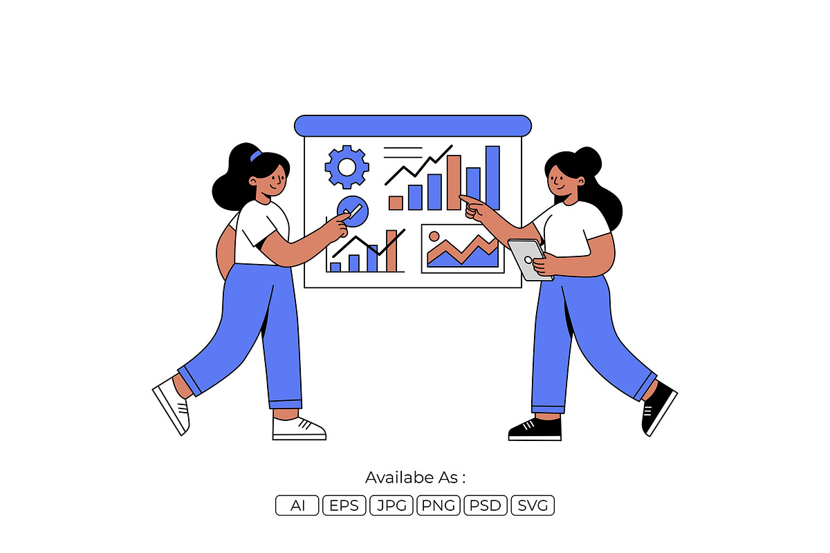 Business Data Analysis Illustration, a Technology Illustration by Partikusi Design (Photo 1 of 3)