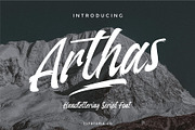 Arthas, a Script Font by edukka (Thumbnail 1 of 8)