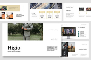 Higio : Fashion Brand Google Slides, a Presentation Template by Punkl Camp