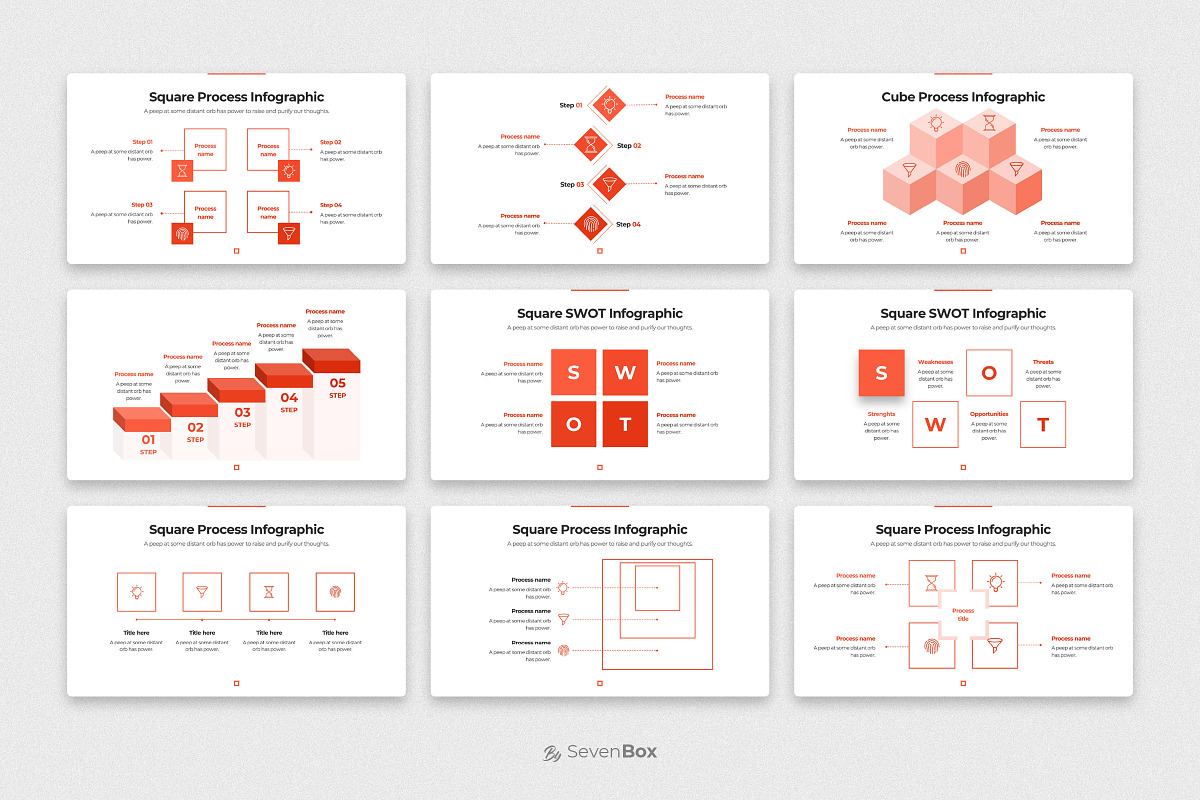 Square Keynote Infographics, a Presentation Template by ShapeSlide (Photo 6 of 17)