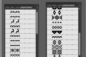 Folk Sweater Brushes For Illustrator