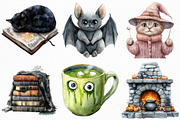 Watercolor Creepy and Cozy Halloween, an Illustration by Craft Nest (Thumbnail 5 of 6)