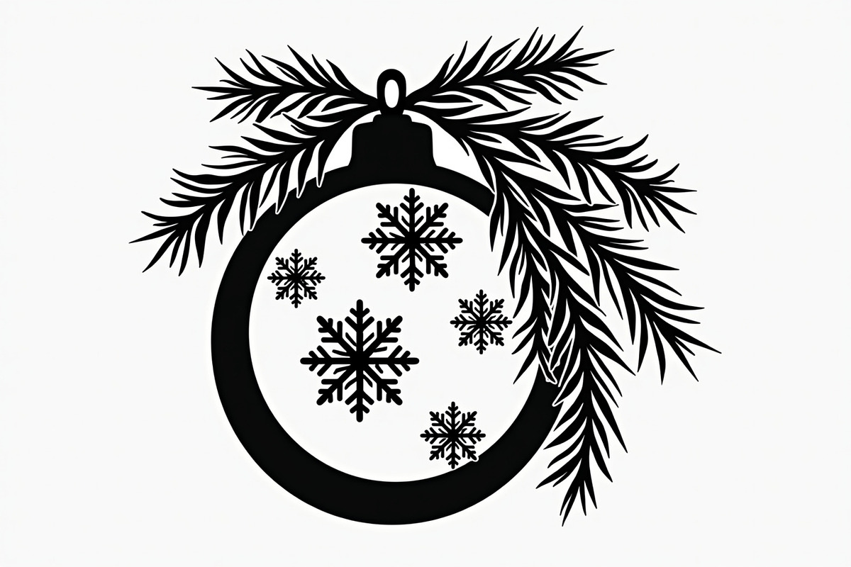 Christmas Ornament Laser Cut Design, a Graphic by balal (Photo 4 of 16)